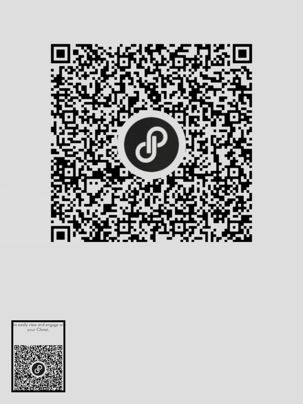 QR Code for Closet Engagement